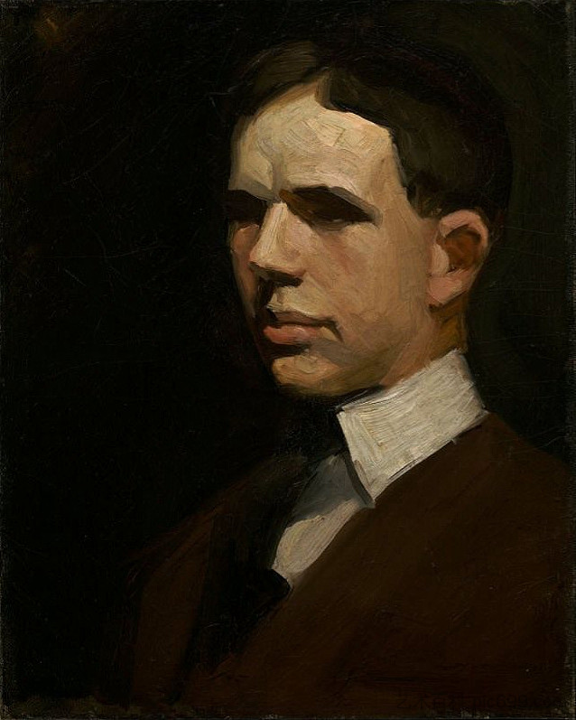 自画像 Self-Portrait (c.1903)，爱德华·霍普