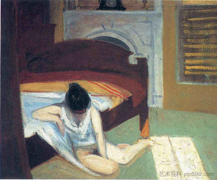 夏季室内装饰 Summer Interior (1909)，爱德华·霍普