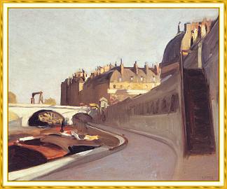 奥古斯丁大码头 Le Quai des Grands Augustins (1909)，爱德华·霍普