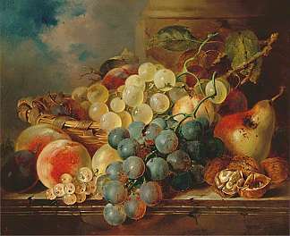 水果篮 Basket of Fruit (1867)，爱德华·拉德尔