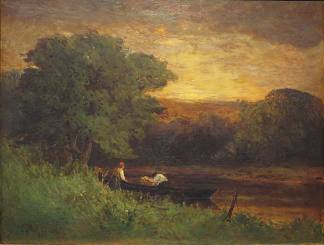 河流场景 River Scene (1883)，爱德华·米切尔·班尼斯特