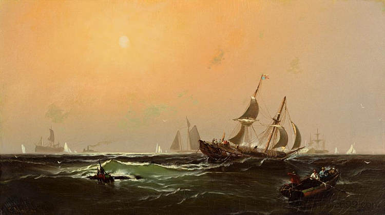 处于困境的船舶：内战的寓言 Ship in a State of Distress: An Allegory of the Civil War，爱德华·莫兰