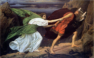 俄耳甫斯和欧律狄刻 Orpheus and Eurydice (1862)，爱德华·潘特