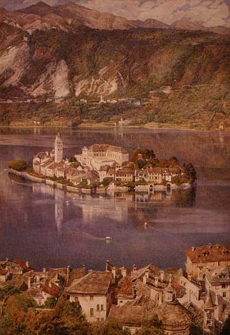 圣朱利奥岛，奥尔塔湖 Isola San Giulio, Lake Orta (1880)，爱德华·潘特