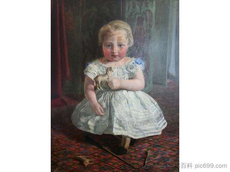 孩子的肖像 Portrait of a child (1865)，爱德华.泰勒