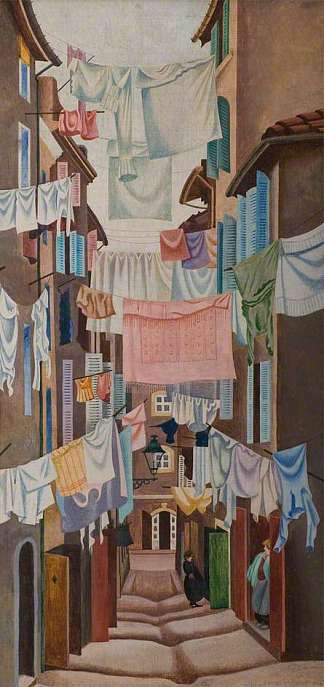 凯卢斯枫丹街，法国马赛 Rue Fontaine de Caylus, Marseilles, France (1924)，爱德华·沃兹沃思