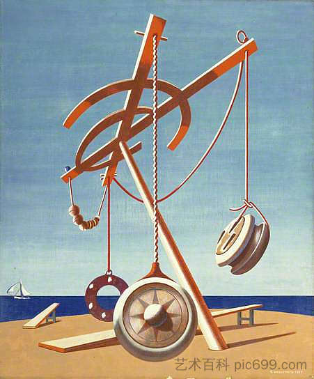 菲乌米奇诺纪念品 Souvenir of Fiumicino (1937)，爱德华·沃兹沃思