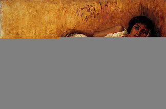 躺在沙发上的摩尔女孩 摩洛哥 拉巴特 Moorish Girl Lying On A Couch Rabat, Morocco，埃德温·罗德·威克斯