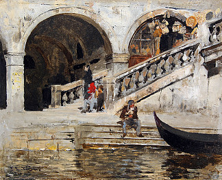 里亚托桥， 威尼斯 Rialto Bridge, Venice，埃德温·罗德·威克斯