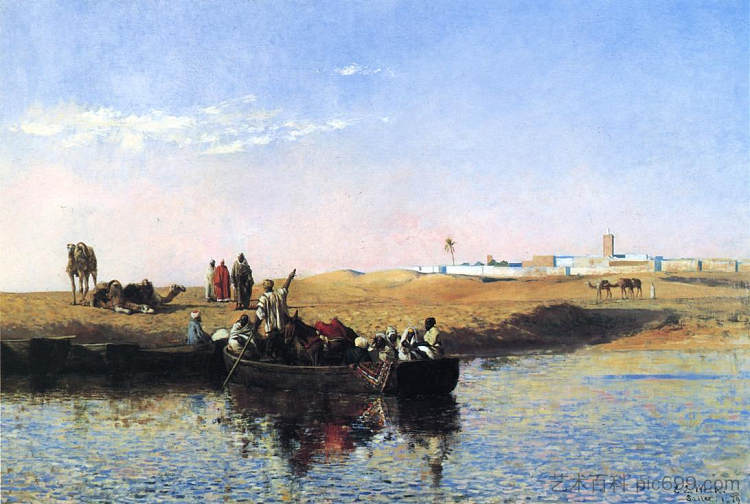 现场在销售,摩洛哥 Scene at Sale, Morocco (1879),埃德温·罗德·威克斯