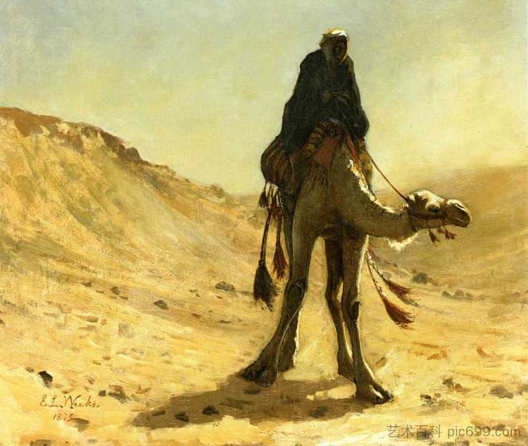 骆驼骑士 The Camel Rider (1875)，埃德温·罗德·威克斯