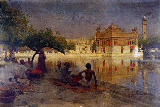 阿姆利则金庙 The Golden Temple, Amritsar (1890)，埃德温·罗德·威克斯