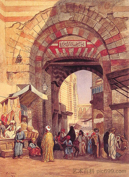 摩尔集市 The Moorish Bazaar (1873)，埃德温·罗德·威克斯