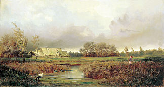 秋天的沼泽 Marsh in Autumn (1871)，埃菲姆沃尔科夫