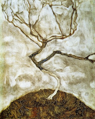 深秋的一棵树 A Tree in Late Autumn (1911)，埃贡·席勒