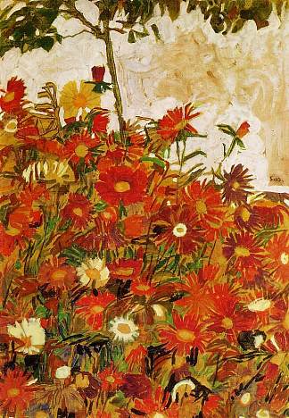 花田 Field of Flowers (1910; Czech Republic                     )，埃贡·席勒