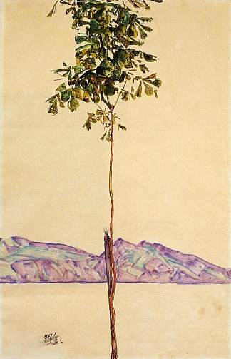 小树（博登湖的栗子树） Little Tree (Chestnut Tree at Lake Constance) (1912)，埃贡·席勒