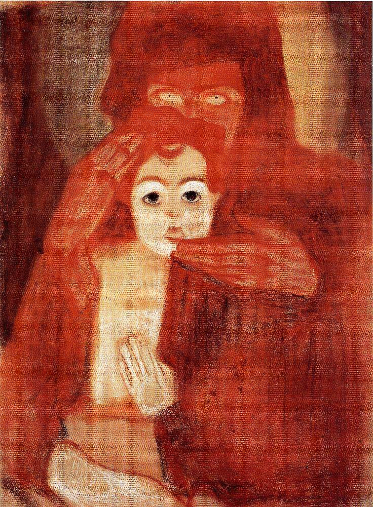 母亲与孩子（麦当娜） Mother and Child (Madonna) (1908; Vienna,Austria  )，埃贡·席勒