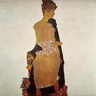 格蒂·席勒的肖像 Portrait of Gerti Schiele (1909; Vienna,Austria                     )，埃贡·席勒