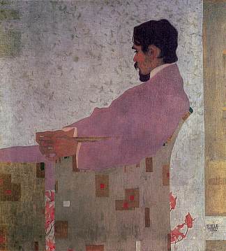 画家安东·佩施卡的肖像 Portrait of the Painter Anton Peschka (1909; Vienna,Austria                     )，埃贡·席勒