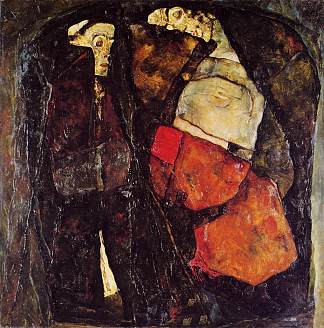 孕妇与死亡 Pregnant woman and Death (1911)，埃贡·席勒