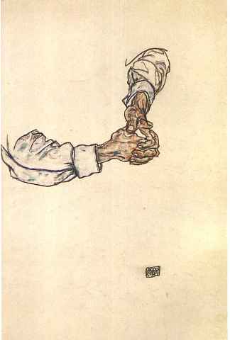 手的研究 Study of hands (1913; Vienna,Austria                     )，埃贡·席勒