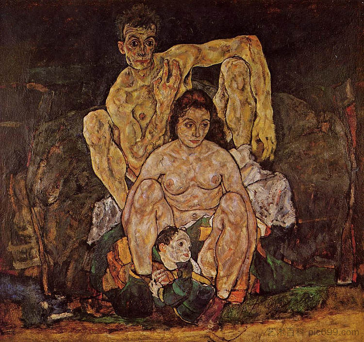 家庭 The Family (1918; Vienna,Austria  )，埃贡·席勒