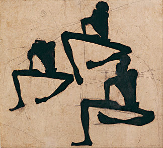 三个男性裸体的构图 Composition with Three Male Nudes (1910)，埃贡·席勒