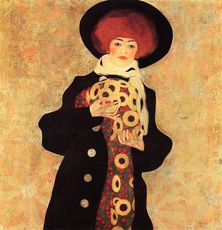 戴黑帽子的女人 Woman with Black Hat (1909; Vienna,Austria                     )，埃贡·席勒