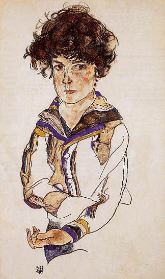 小男孩 Young Boy (1918; Vienna,Austria                     )，埃贡·席勒