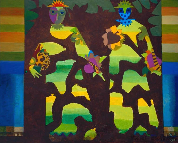 花园里的人物 Figures in a Garden (1979 - 1981)，艾林·阿加尔