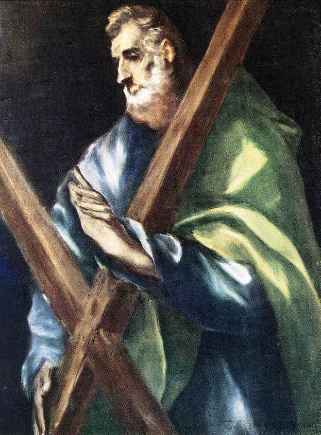 使徒圣安德鲁 Apostle St. Andrew (c.1612; Spain ),埃尔·格列柯