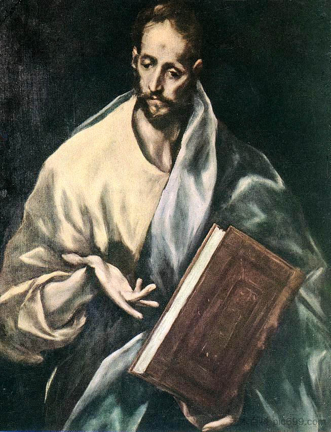 使徒圣詹姆斯少 Apostle St. James the Less (c.1612; Spain ),埃尔·格列柯