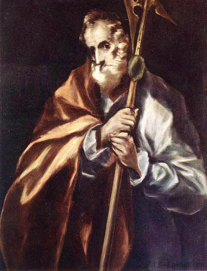 使徒圣撒迪厄斯（犹大） Apostle St. Thaddeus (Jude) (c.1612; Spain  )，埃尔·格列柯