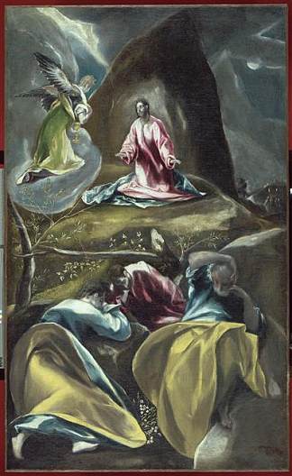 橄榄园里的基督 Christ in the Olive Garden (c.1600; Spain                     )，埃尔·格列柯