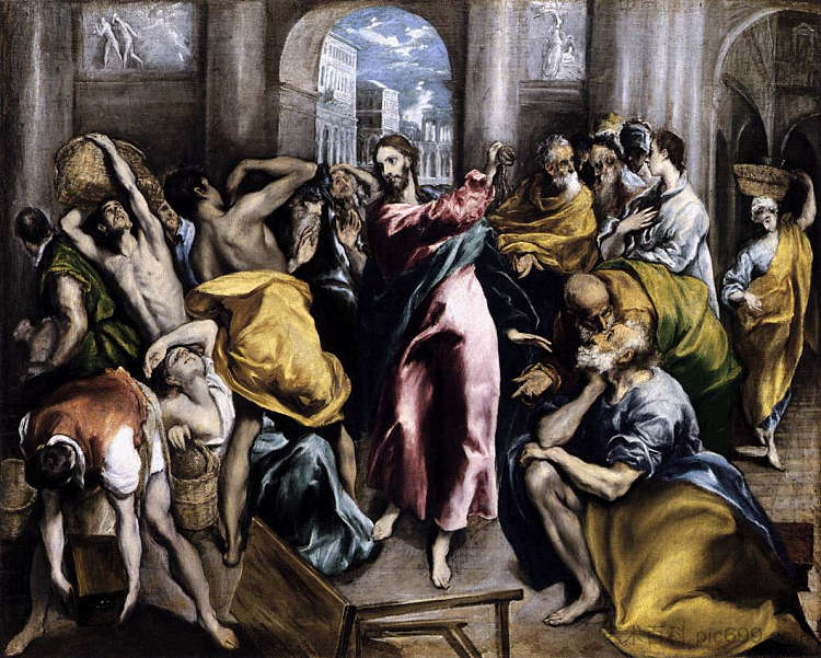 圣殿的净化 The Purification of the Temple (1600; Italy ),埃尔·格列柯