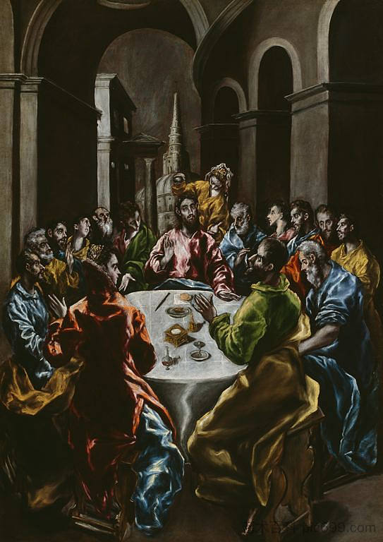 西门之家的盛宴 Feast in the House of Simon (c.1610; Spain ),埃尔·格列柯