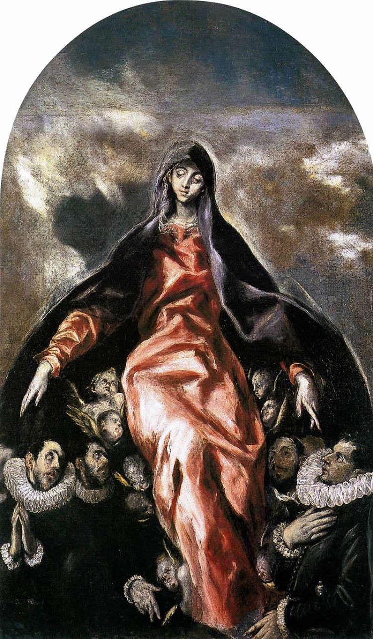 慈善圣母 Madonna of Charity (c.1604; Spain  )，埃尔·格列柯