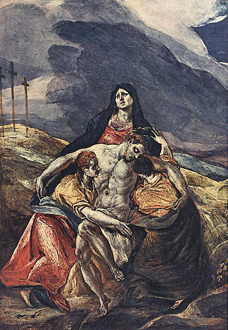 《基督的哀歌》 Pietà (The Lamentation of Christ) (1575; Italy                     )，埃尔·格列柯