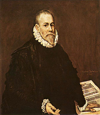 罗德里戈·德拉富恩特医生的肖像 Portrait of a doctor Rodrigo de la Fuente (c.1580; Spain                     )，埃尔·格列柯