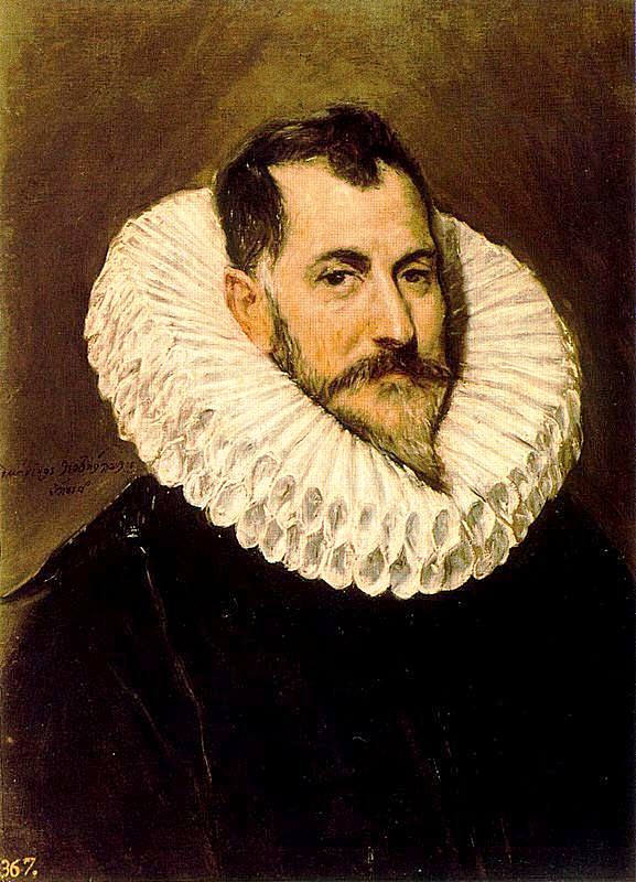 一个男人的肖像 Portrait of a man (c.1600; Spain  )，埃尔·格列柯