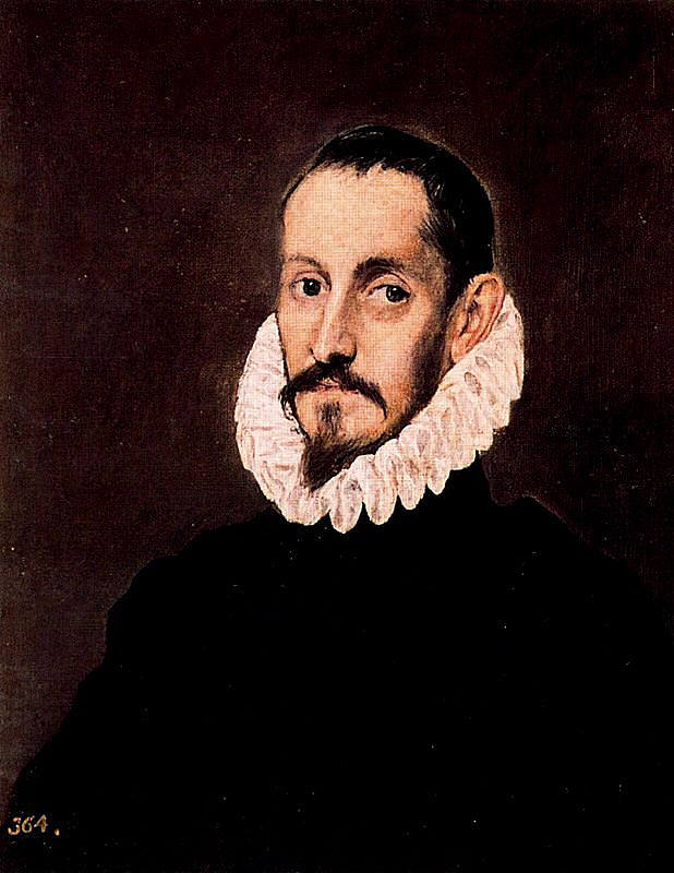 一个男人的肖像 Portrait of a man (c.1580; Spain  )，埃尔·格列柯