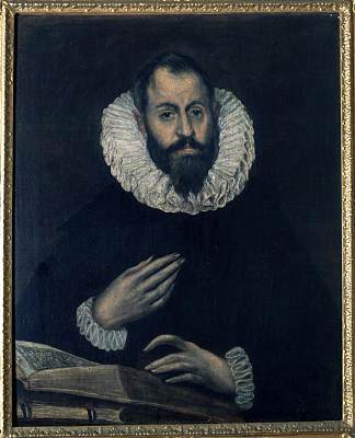 阿隆索·德·埃雷拉的肖像 Portrait of Alonso de Herrera (c.1600; Spain                     )，埃尔·格列柯