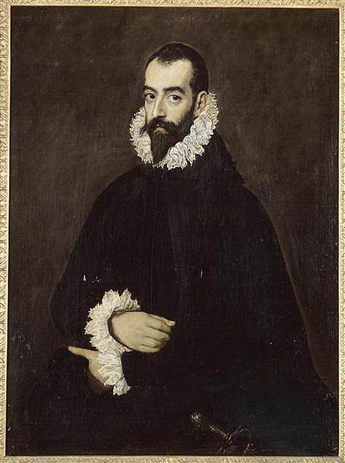 胡安·阿方索·德·皮门特尔·埃雷拉的肖像 Portrait of Juan Alfonso de Pimentel y Herrera (c.1600; Spain ),埃尔·格列柯