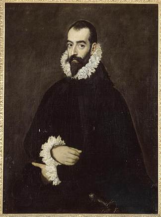 胡安·阿方索·德·皮门特尔·埃雷拉的肖像 Portrait of Juan Alfonso de Pimentel y Herrera (c.1600; Spain                     )，埃尔·格列柯