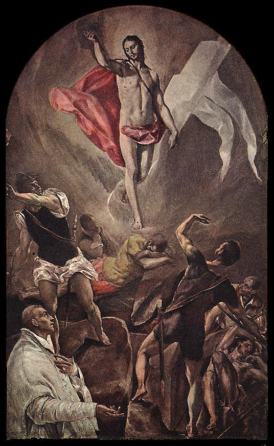 复活 Resurrection (1579; Spain  )，埃尔·格列柯