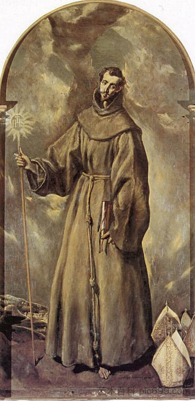 锡耶纳的圣贝纳迪诺 St. Bernardino of Siena (1604; Spain  )，埃尔·格列柯