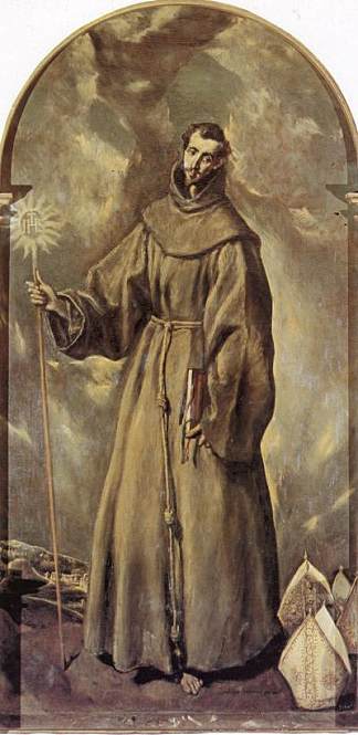 锡耶纳的圣贝纳迪诺 St. Bernardino of Siena (1604; Spain                     )，埃尔·格列柯