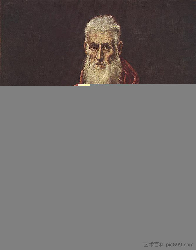 圣杰罗姆 饰 红衣主教 St. Jerome as Cardinal (c.1595; Spain ),埃尔·格列柯