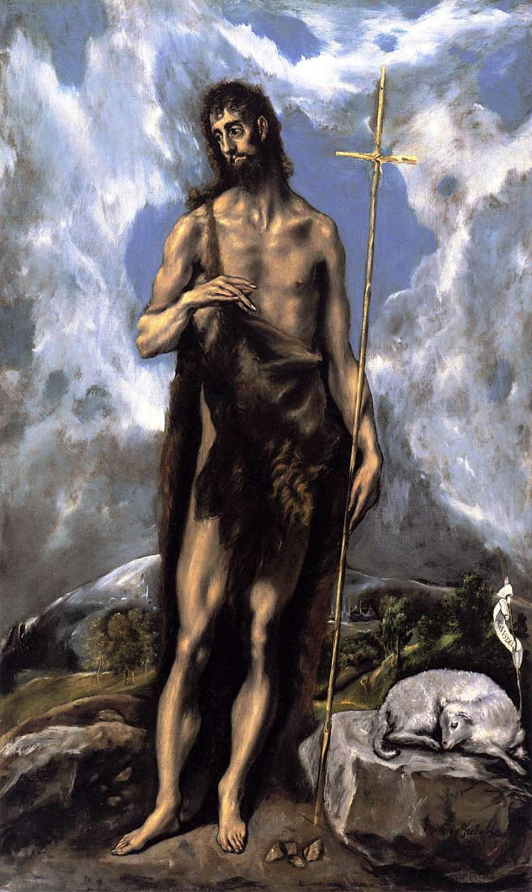 施洗者圣约翰 St. John the Baptist (c.1600; Spain ),埃尔·格列柯